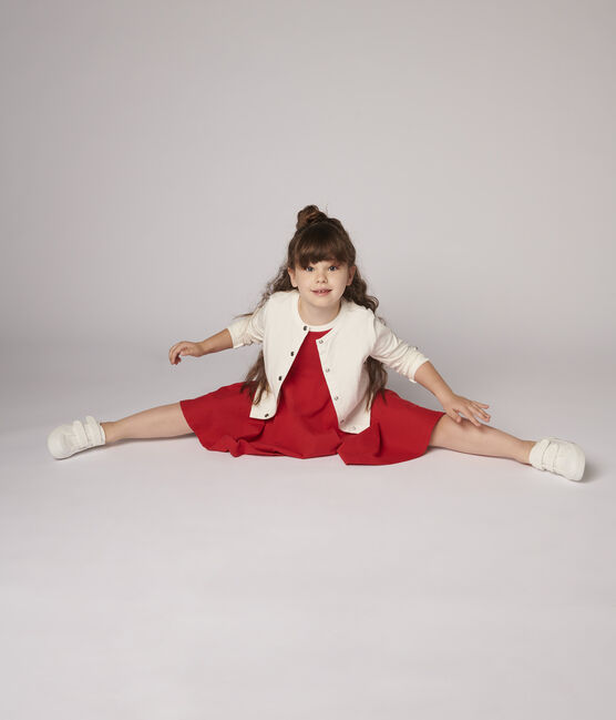 Girls' Tube Knit Cardigan MARSHMALLOW white