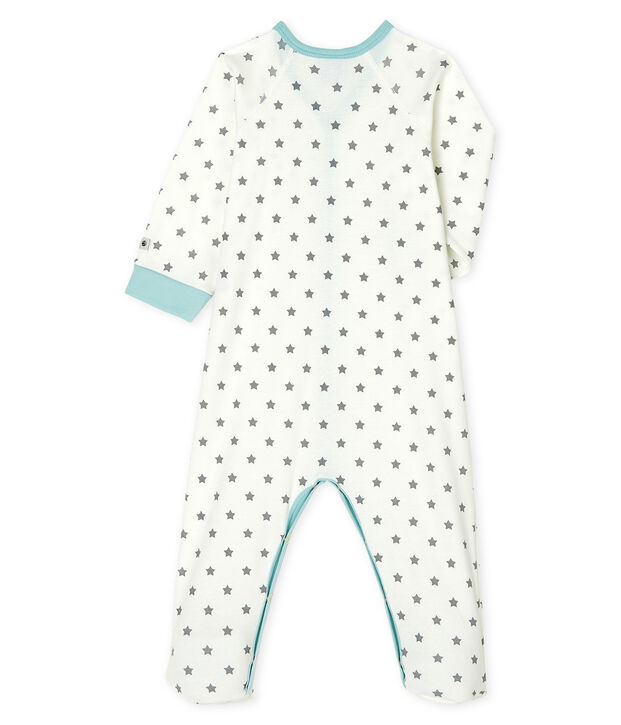 Baby Boys' Ribbed Sleepsuit white/grey