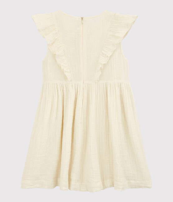 Girls' Organic Cotton Gauze Dress MARSHMALLOW white