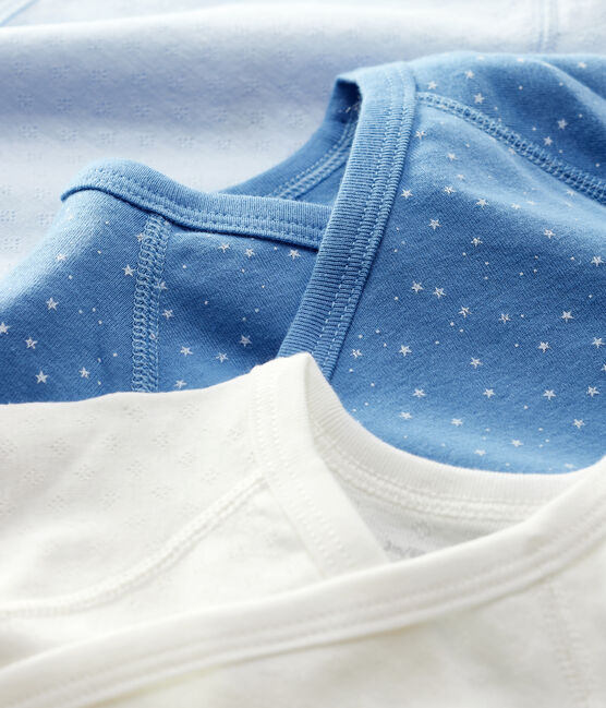 Babies' Long-Sleeved Wrapover Organic Cotton Bodysuits - 3-Pack variante 2