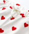 Women's Organic Cotton Trousers MARSHMALLOW white/TERKUIT red