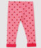 Baby girl's trousers with motif CHEEK pink/TERKUIT red