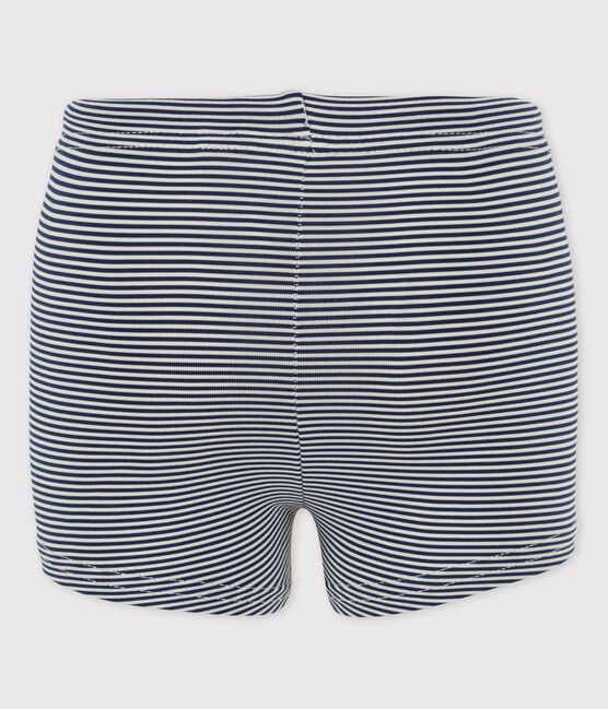 Babies' Recycled Fabric Swim Shorts MEDIEVAL blue/MARSHMALLOW white