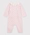 Babies' jumpsuit in wool and cotton knit with a plain collar BARELY