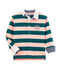 Boys' Rugby Polo Shirt PINEDE green/ROSAKO pink