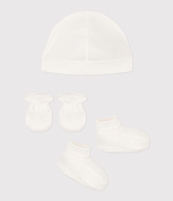 Baby Bonnet, Bootees and Mittens Set variante 1