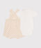 Babies' Lightweight Fleece Dungaree Set AVALANCHE white/MULTICO