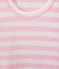 Women's vest top in heritage striped rib BABYLONE pink/MARSHMALLOW white