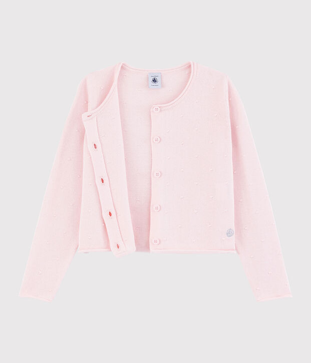 Girls' Cotton Knit Cardigan pink