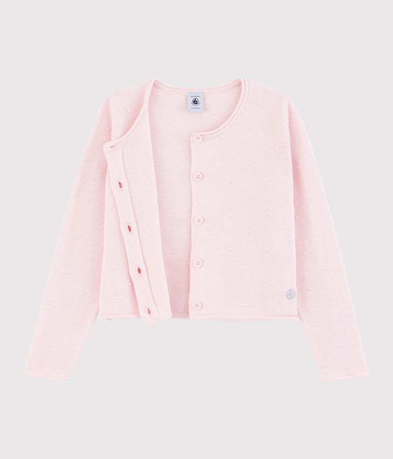 Girls' Cotton Knit Cardigan pink