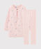Girls' Long-Sleeved Double-Sided Jersey Nightdress with Penguin Print MINOIS pink/MULTICO white