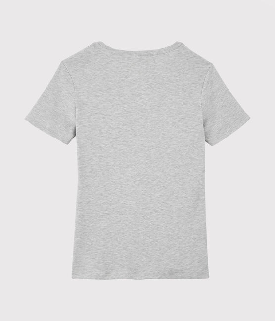 Women's Iconic V-Neck Cotton T-Shirt BELUGA CHINE grey