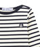 Boys' breton Top COQUILLE beige/SMOKING blue