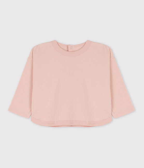 Babies' Long-Sleeved Tube Knit T-Shirt SALINE pink