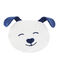 Pyjama Case in Brushed Terry Towelling MARSHMALLOW white/MEDIEVAL blue