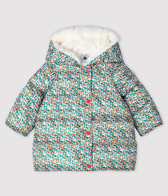 Baby girl's quilted puffer jacket MARSHMALLOW white/MULTICO white