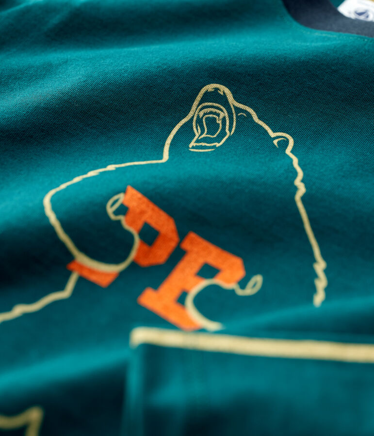 Boys' Long-Sleeved Cotton T-Shirt green