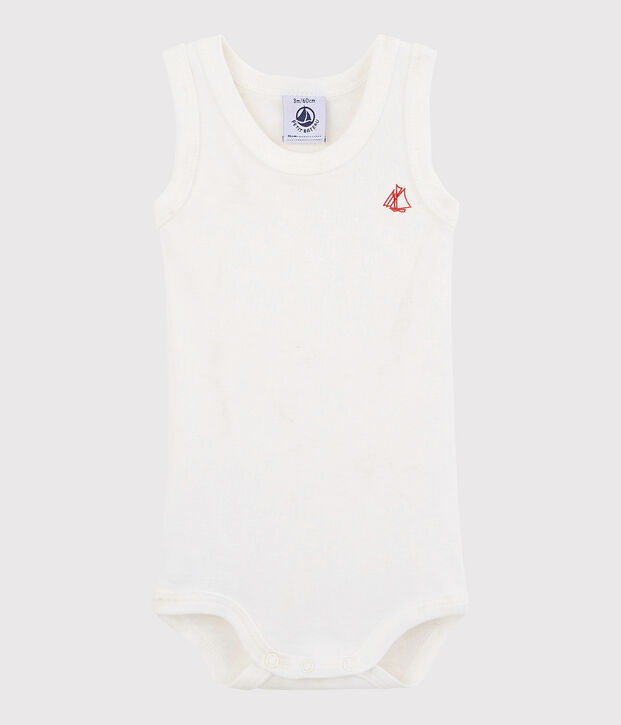 Unisex Babies' Sleeveless Bodysuit white