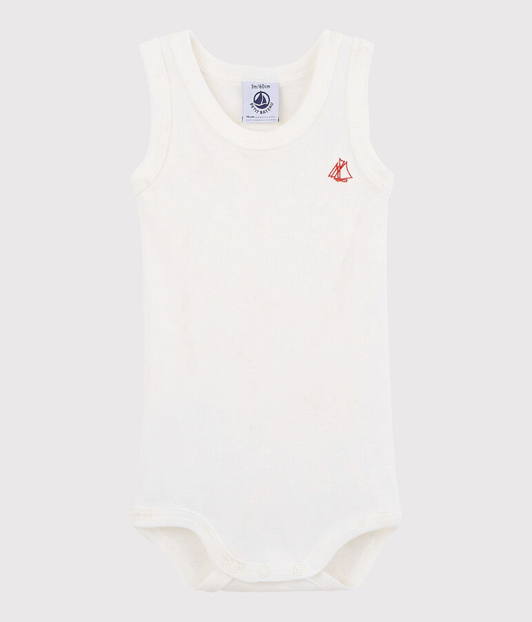 Unisex Babies' Sleeveless Bodysuit white