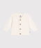 Babies' cotton cardigan MARSHMALLOW white