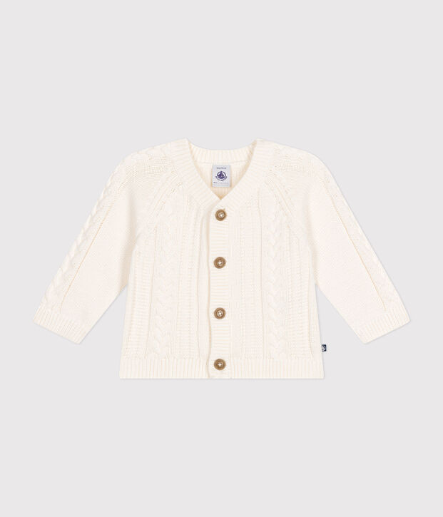 Babies' cotton cardigan white