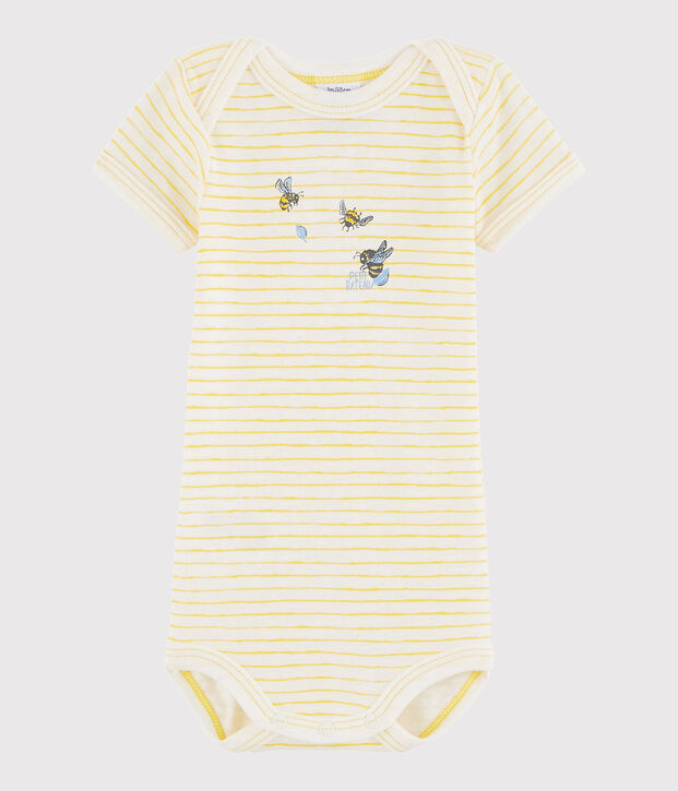 Unisex Babies' Short-Sleeved Bodysuit white/yellow