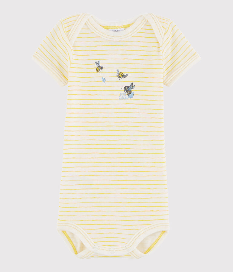 Unisex Babies' Short-Sleeved Bodysuit white/yellow
