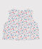 Babies' sleeveless floral print poplin jacket MARSHMALLOW white/MULTICO white