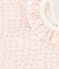 Babies' Short-Sleeved Cotton Bodysuit With Ruffle Collar MARSHMALLOW /PANTY