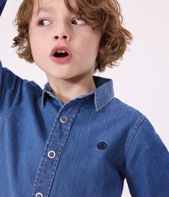 Boys' Light Denim Shirt DENIM CLAIR blue