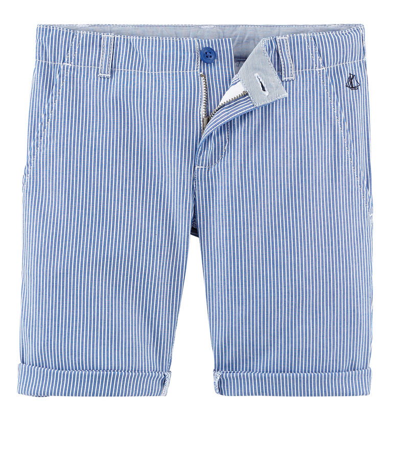 Boys' Bermuda Shorts SURF blue/ECUME white