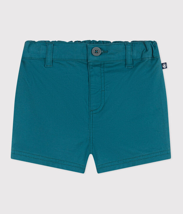 Babies' plain twill shorts green