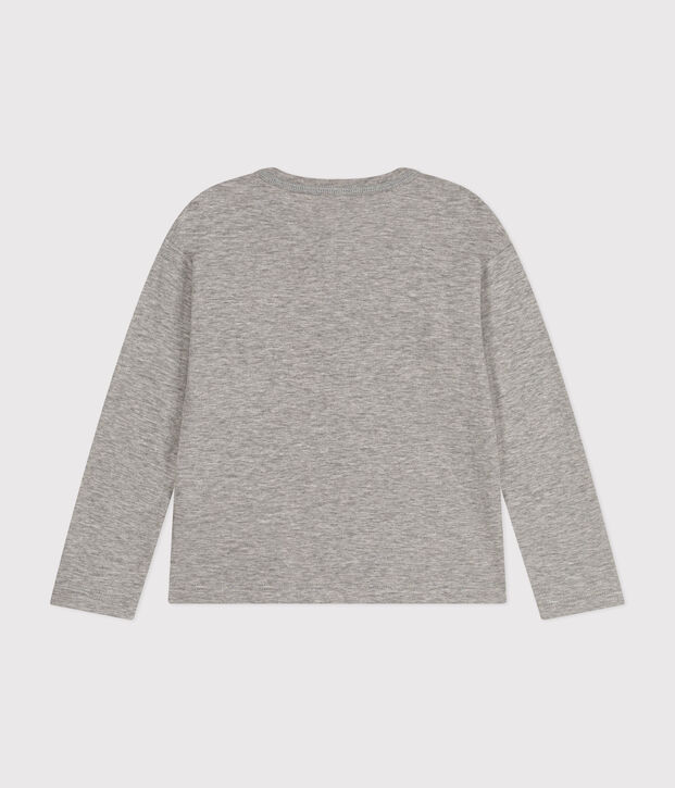Boys' long-sleeved cotton T-shirt grey