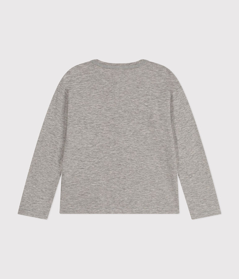 Boys' long-sleeved cotton T-shirt grey