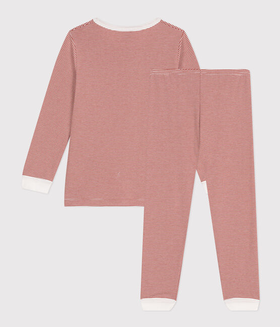 Children's Striped Cotton Pyjamas FAMEUX /MARSHMALLOW