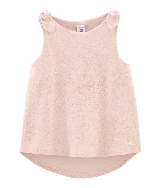 Girls' Sleeveless Top PEARL pink/COPPER pink