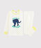 Boys' Tube Knit Pyjamas MARSHMALLOW white/GRIS grey