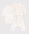 Babies' Patterned Cotton Outfit MARSHMALLOW white/MULTICO white