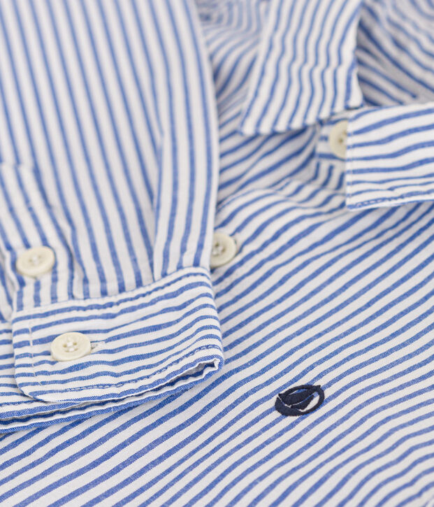Boys' Striped Shirt blue/white