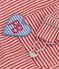 Children's stripy cotton pinafore dress pink/pink