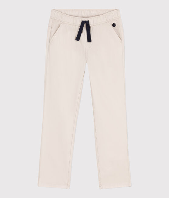 Boys' Regular Cotton Serge Trousers FETA beige