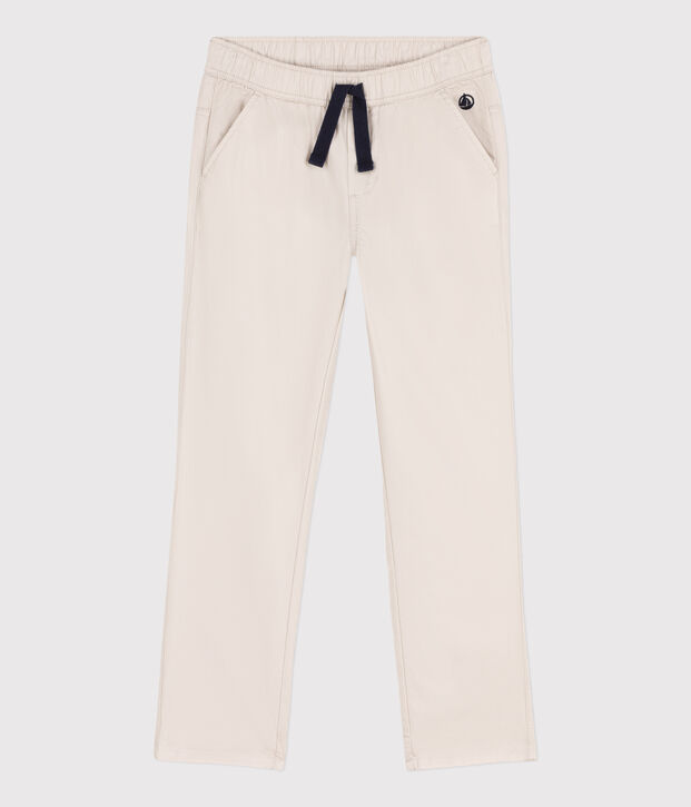 Boys' Regular Cotton Serge Trousers beige