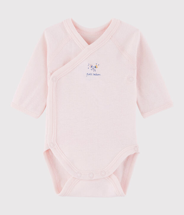 Baby Girls' Long-Sleeved Wrapover Bodysuit FLEUR