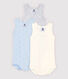 Babies' Starry Openwork Sleeveless Organic Cotton Bodysuits - 3-Pack