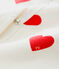 Baby Red Heart Fleece Sleepsuit MARSHMALLOW white/TERKUIT red