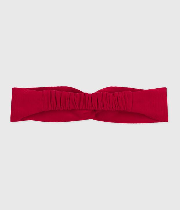 Children's corduroy hairband red