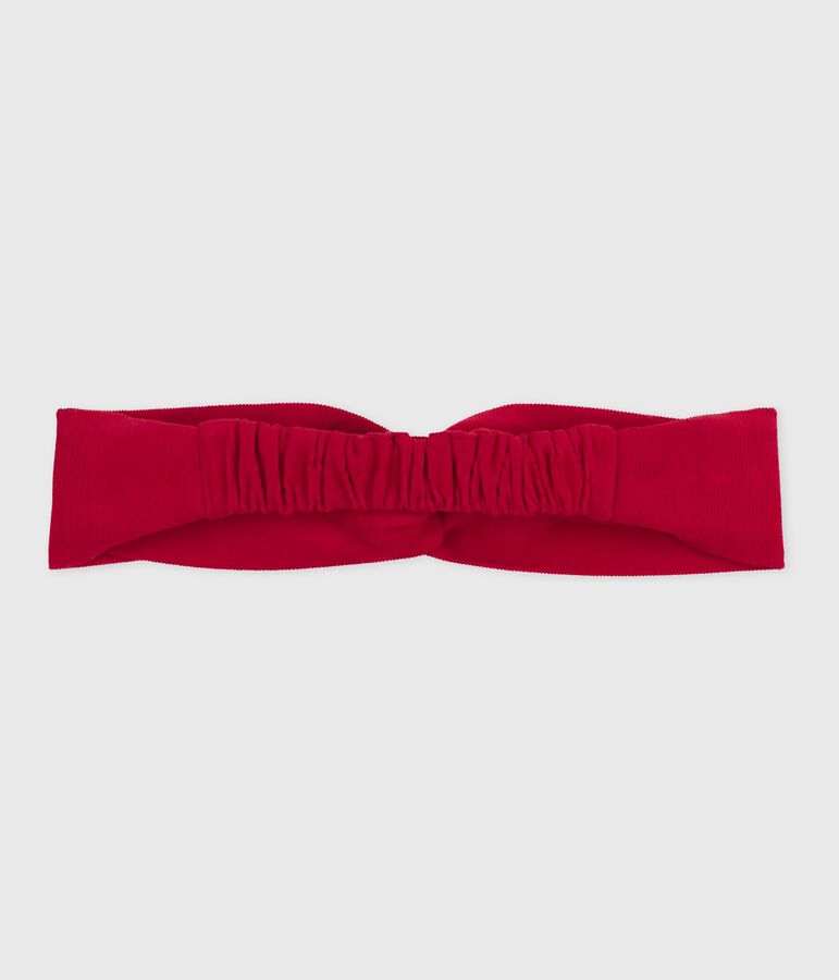 Children's corduroy hairband red