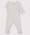 White velour star print sleepsuit MARSHMALLOW white/MULTICO white
