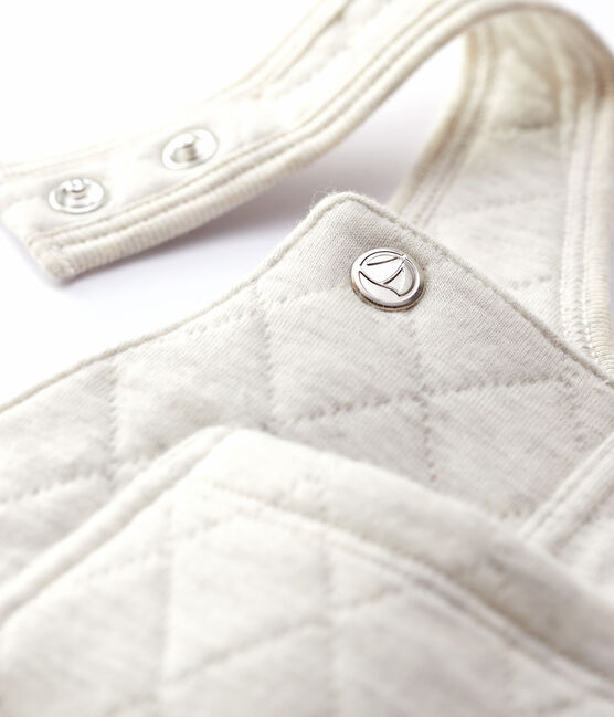 Babies' Quilted Dungarees MONTELIMAR CHINE beige