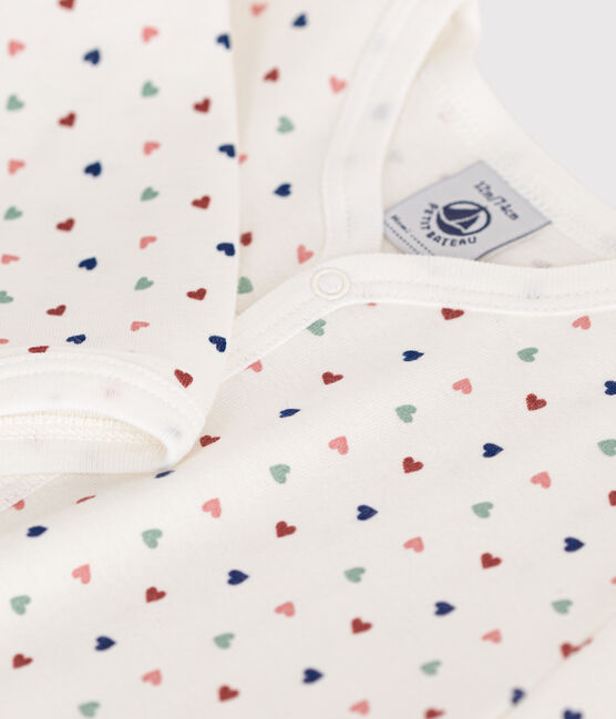 Babies' Footless Cotton Pyjamas MARSHMALLOW blue/INCOGNITO
